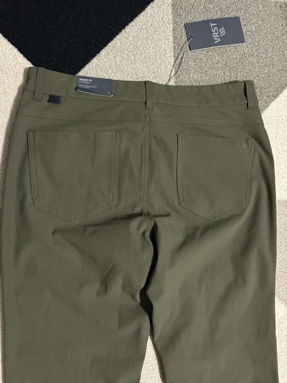NWT VRST Men's Commuter 5-Pocket Skinny Fit Pants Green 32X32 (Actual 32 X 30.5) - Picture 4 of 10